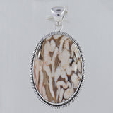 Peanut Wood Jasper Pendant 925 Sterling Silver