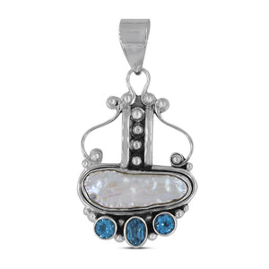 925 Sterling Silver Natural Pearl Pendant