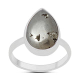 Golden Pyrite Sterling Silver Ring