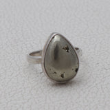 Golden Pyrite Sterling Silver Ring