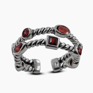 Natural Peridot Silver Rings