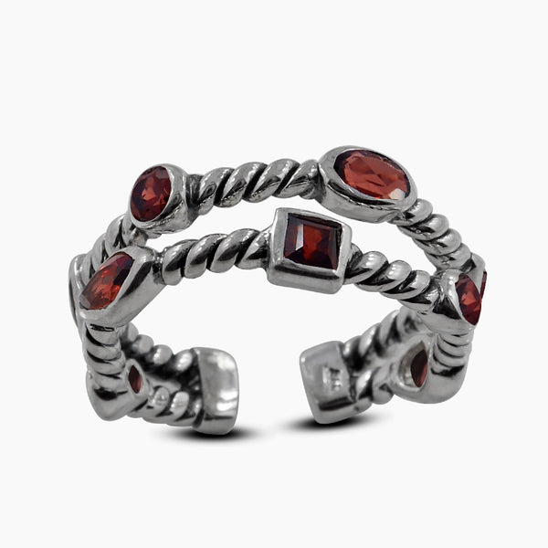 Natural Peridot Silver Rings