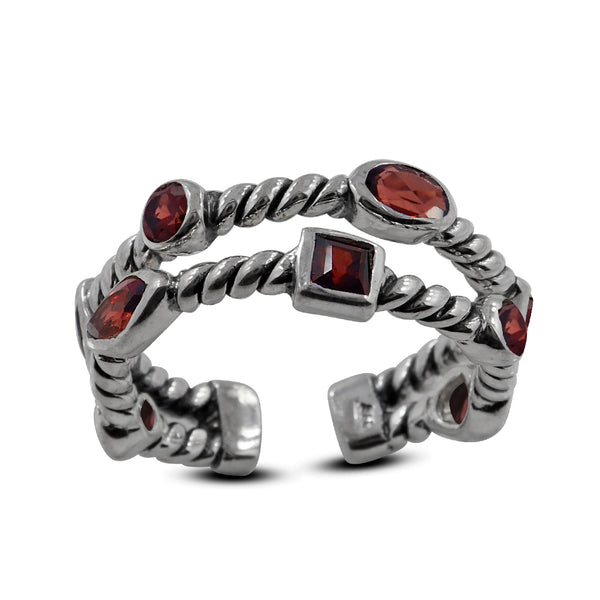 Natural Peridot Silver Rings