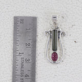 925 Silver Tourmaline Pencil Pendant