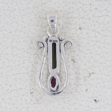 925 Silver Tourmaline Pencil Pendant