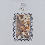 Australian Peanut Wood Jasper Silver Pendant