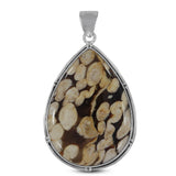 Peanut Wood Jasper 925 Sterling Silver Pendant