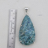 Green Kyanite Silver Pendant