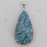 Green Kyanite Silver Pendant