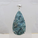 Green Kyanite Silver Pendant