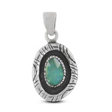 925 Sterling Silver Ethiopian Opal Pendant