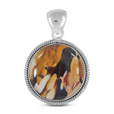 Peanut Wood Jasper Pendant 925 Sterling Silver