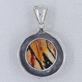 Peanut Wood Jasper Pendant 925 Sterling Silver