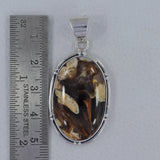 Peanut Wood Jasper 925 Sterling Silver Pendant