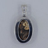 Peanut Wood Jasper 925 Sterling Silver Pendant