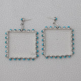 Mexican Turquoise Silver Earrings