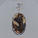 Peanut Wood Jasper 925 Sterling Silver Pendant