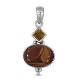 Cherry Creek Jasper Gemstone Silver Pendant