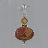 Cherry Creek Jasper Gemstone Silver Pendant