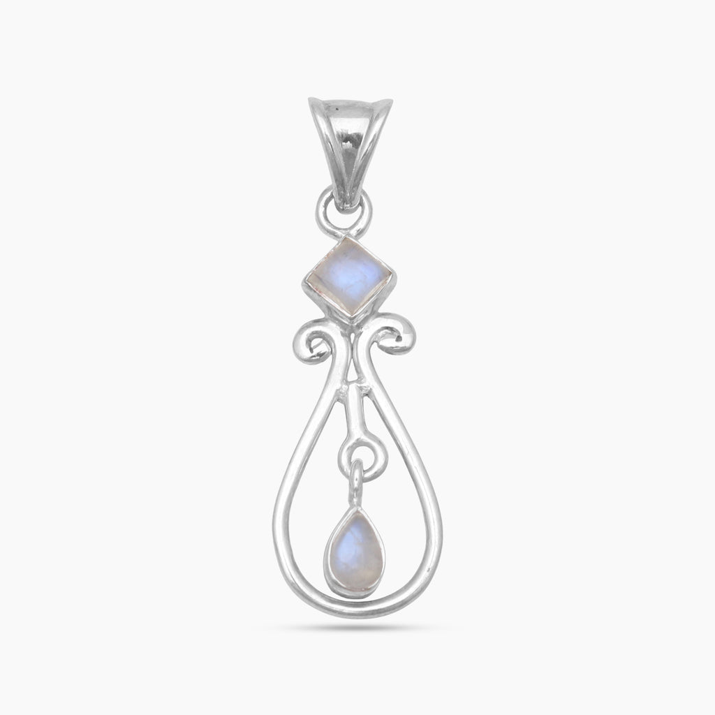 Rainbow Moonstone Silver Pendants