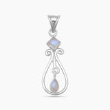 Rainbow Moonstone Silver Pendants