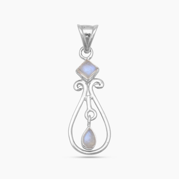 Rainbow Moonstone Silver Pendants