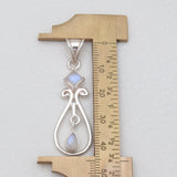 Rainbow Moonstone Silver Pendants