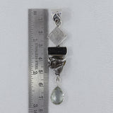 Muonionalusta Meteorite With Multi Stone Silver Pendant