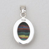 Rainbow Calsilica Silver Pendants