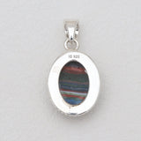 Rainbow Calsilica Silver Pendants