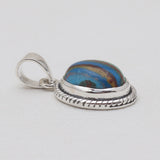 Rainbow Calsilica Silver Pendants