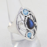 Labradorite Silver Ring