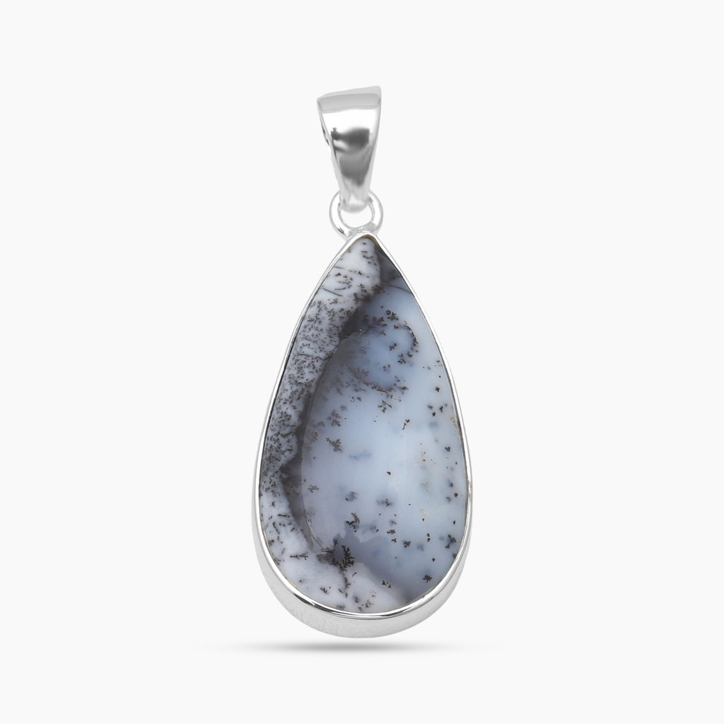 Dendritic Opal Silver Pendants