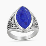 Natural Rainbow Moonstone Silver Rings