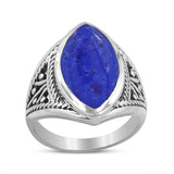 Natural Rainbow Moonstone Silver Ring