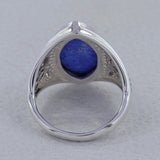 Natural Rainbow Moonstone Silver Ring