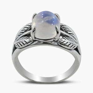 Natural Rose Quartz Silver Rings