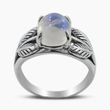 Natural Rose Quartz Silver Rings