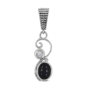 925 Sterling Silver Black Star Pendant