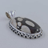 Peanut Wood Jasper 925 Sterling Silver Pendant