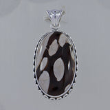 Peanut Wood Jasper 925 Sterling Silver Pendant