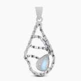Rainbow Moonstone Silver Pendants