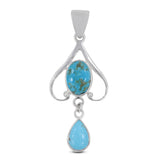 925 Silver Tibetan Turquoise Pendant