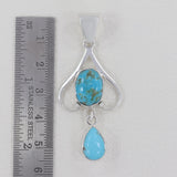 925 Silver Tibetan Turquoise Pendant