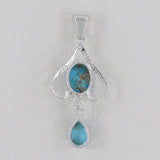 925 Silver Tibetan Turquoise Pendant