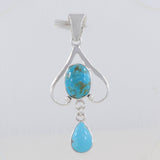 925 Silver Tibetan Turquoise Pendant