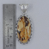 Peanut Wood Jasper 925 Sterling Silver Pendant