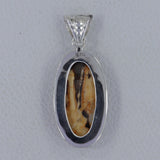 Peanut Wood Jasper 925 Sterling Silver Pendant