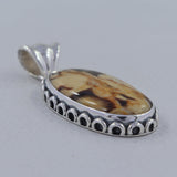 Peanut Wood Jasper 925 Sterling Silver Pendant