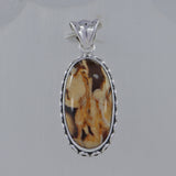 Peanut Wood Jasper 925 Sterling Silver Pendant